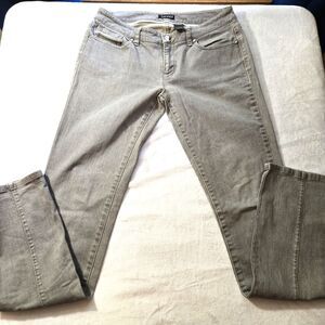 Tahari Womens Jeans SZ 10 Gray Wash Straight Leg Low Rise Stretch Casual